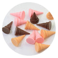 100Pcs Mini Cute Ice Cream Flatback Resin Cabochon Scrapbooking Phone Decoration Craft Embellishments DIY Hair Bow Accessories