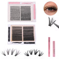 Wholesale Private Label DIY Cluster Lashes Kit 30P 40P 50P 60P 80P Fluffy Volume Eyelashes Kit with Bond Seal and Remover