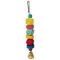 Set of 6 Durable Bird Chew Toys Swing Suspension Bridge with Grinding Stone Wood Material for Molar for Small Animals Packed Bag