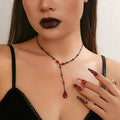 SHIXIN Fashion Jewelry European and American Accessories Hip Hop Choker Simple Personality Goth Cro-heart Necklace Niche Women