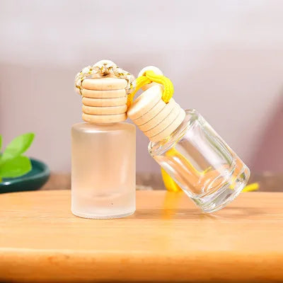 8ML Auto Perfume Glass Bottles New Colorful Cotton Rope Freshener Clear Matte Pendant Diffuser for Car Mirror Car Air Freshener