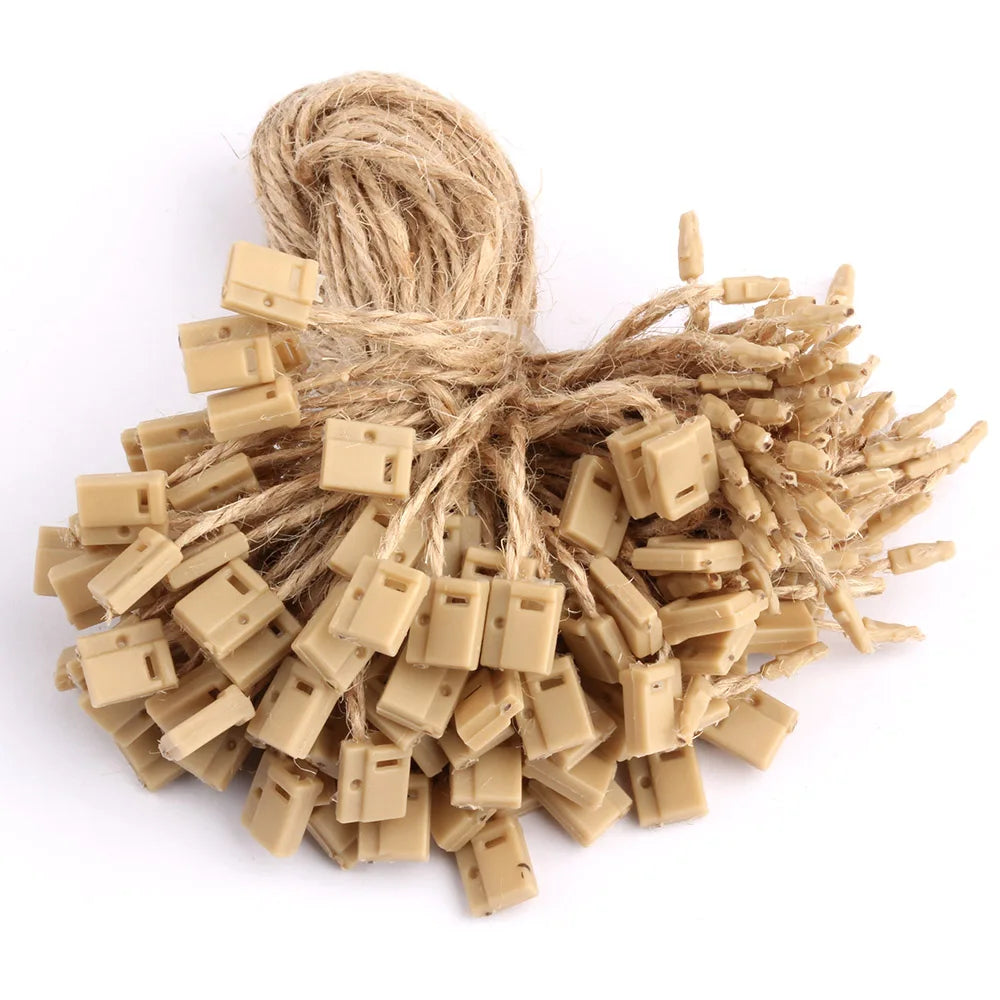 Vintage Natural Hemp String Tag DIY Jewelry Craft Accessories Snap Loop Lock Jute Rope Braided Flax Cord Economical Webbing Hang