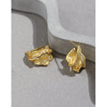 Simple Irregular Design 18K Gold Gold S925 Sterling Silver Stud Earrings for Women EL005