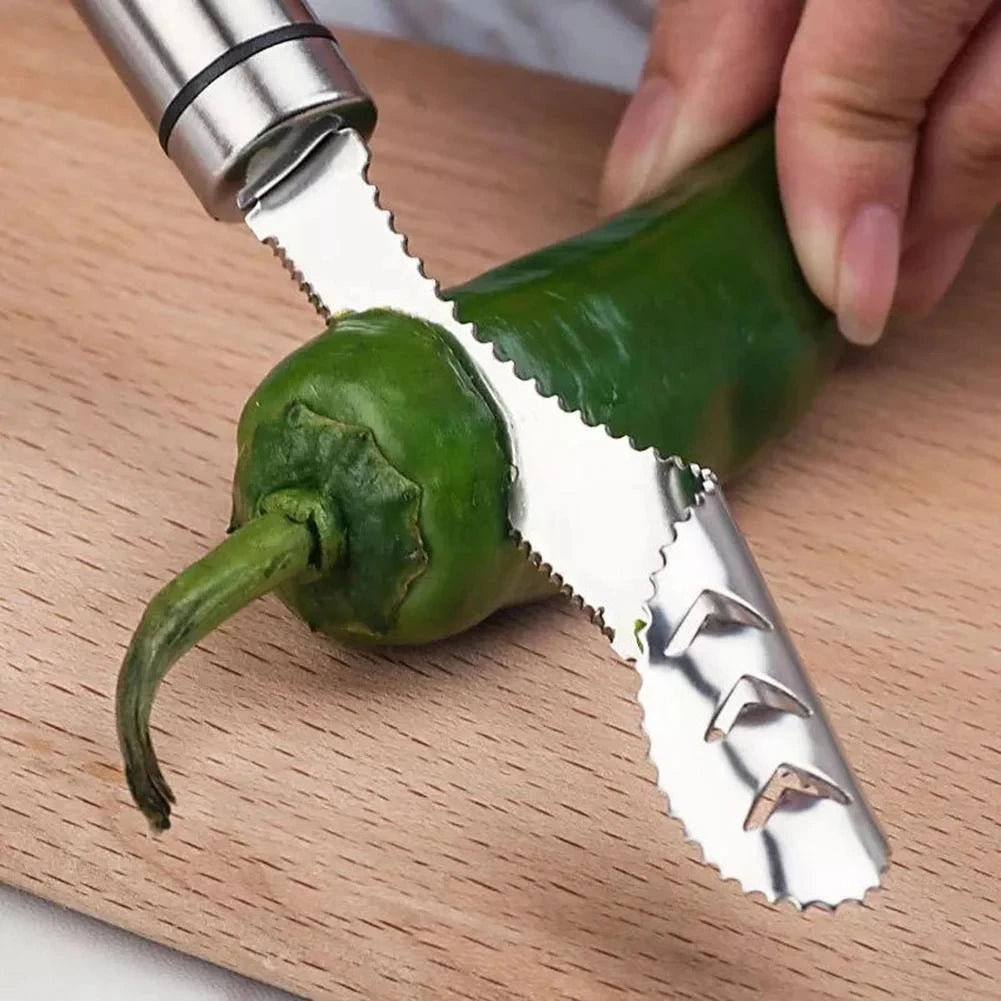 2023 Pepper Deseeder Tool Stainless Steel Fruit Corer Pepper Seed Corer Remover