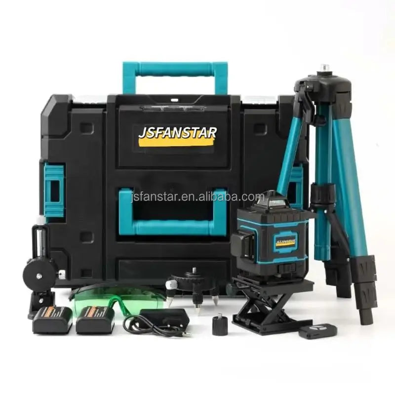 Industrial 360 Degree Self-Leveling Laser Level 12 Lines Green Dot Lasers Automatic Portable with 360 Degree Green Grade Laser