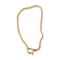 Customized Stylish 18K Gold-Plated Stainless Steel Horseshoe Necklace Low Allergy Chunky Box Chain for Women and Men Gift