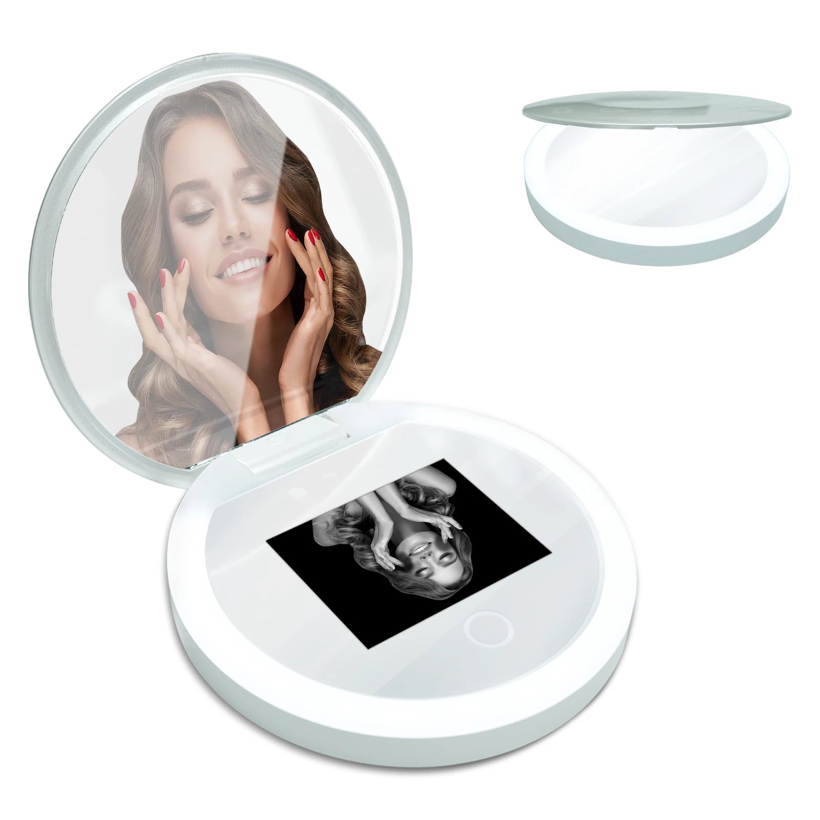 Make-up Visible Facial Sunscreen Skin Protection Detect Makeup Removing Mirror with UV Camera for Ladies