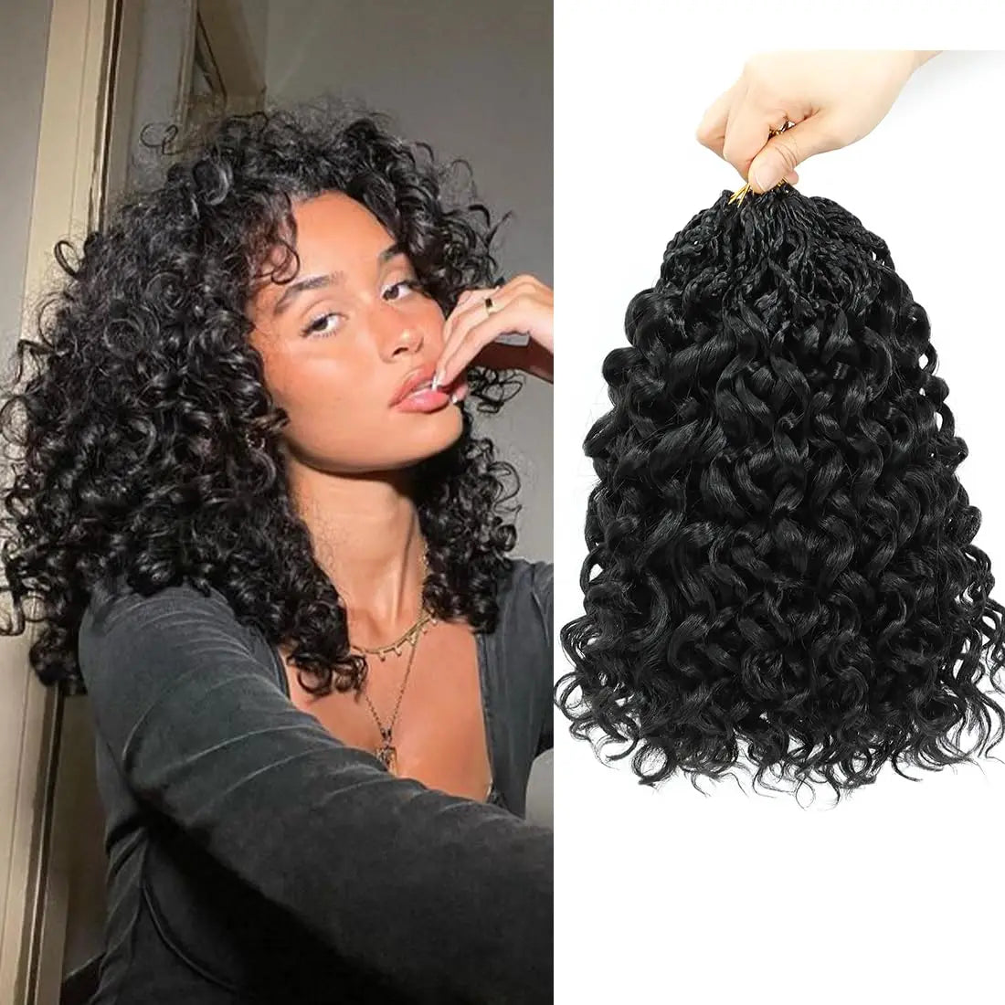 Gogo Curl Crochet Hair 10-30 Inch Twisted Short Curly Crochet Hair for Black Women Water Wave Deep Wave Braiding Hair