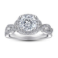 OAHLAN Fine Jewelry Customized 1.2ct Round Cut Cubic Zircon S925 Sterling Silver Ring for Women Engagement Wedding Gift