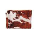 Customizable 100 Pcs Free Ship Brown Cowhide Wristlet Spring Oversized Clutch Envelope Purse Evening Handbag for Women