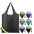 Custom Printing Folding Tote Bag Reusable 190T Polyester Foldable Grocery Shopping Bag MegaBDM