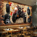 Customized Sizes Industrial car wallpaper 3d 5d 8d diamonds mural print for restaurant wall decor