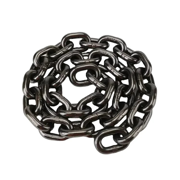 Factory Black Hot Galvanized Welded Chain Iron Lifting Link Chain with Plain Finish Grade 80
