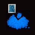 White Blue Mixed Color Environmental Garden Pebble Luminous Stone Glow in the Dark Round Artificial Rocks for Glowing Walkway