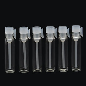 1/2/3 ml Empty Mini Glass Perfume Small Sample Vials Perfume Bottle Laboratory Liquid Fragrance Test Tube Trial Bottle