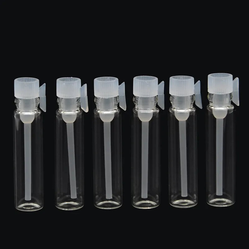1/2/3 ml Empty Mini Glass Perfume Small Sample Vials Perfume Bottle Laboratory Liquid Fragrance Test Tube Trial Bottle