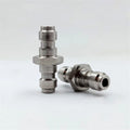 Stainless Steel Male to Male Foster Fitting Dual Male Quick Connect Adaptor Paintball SCBA