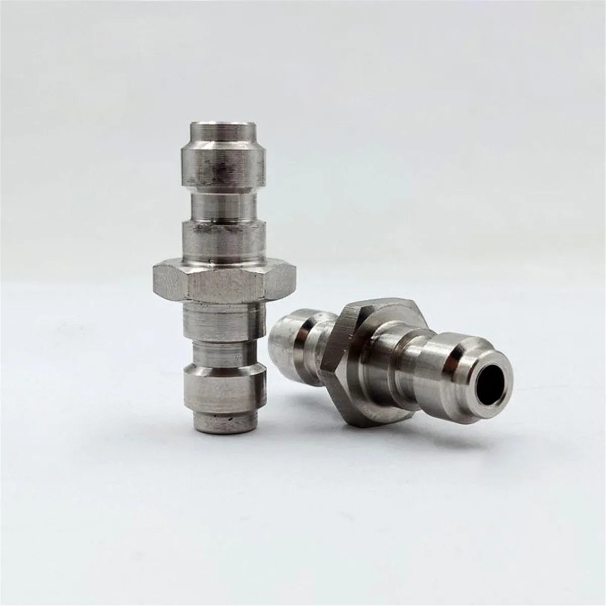 Stainless Steel Male to Male Foster Fitting Dual Male Quick Connect Adaptor Paintball SCBA