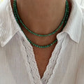 Handmade 14K Gold Tiny Turquoise Beaded Necklace Genuine Natural Turquoise Gemstone Beads Layering Necklace Women Jewelry