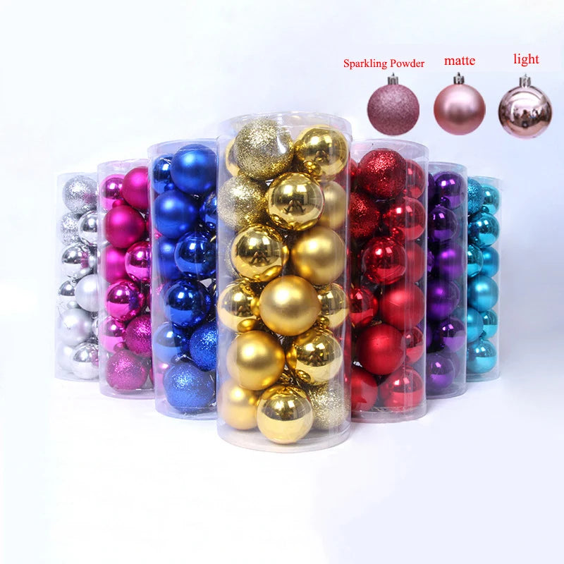 2024 Wholesale Manufacturer Direct Sales Christmas Balls Christmas Tree Hanging Balls Matte Color Balls Holy Decorations