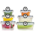 6 Pack Food-Grade BPA-Free Plastic Airtight Meal Prep Containers Food Storage Containers Boxes with Lids