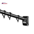 ARODDY Extendable Metal Single Window Rod Iron Metal Curtain Rod Customization Curtain Rods Sets