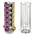 24 Cups Rotatable Coffee Pod Holder Iron Chrome Plating Display Capsule Rack Stand Storage Shelves for Dolce Gusto Capsule