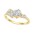 OL1007 Abiding Jewelry Gold Filled Sterling Silver Ring Wholesale Cubic Zirconia Non Tarnish 14K Gold Plated Big Wedding Rings