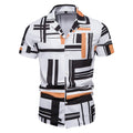 Printed Style Lapel Top in Stock Wholesale European Size Men's Casual Short Sleeved Shirt