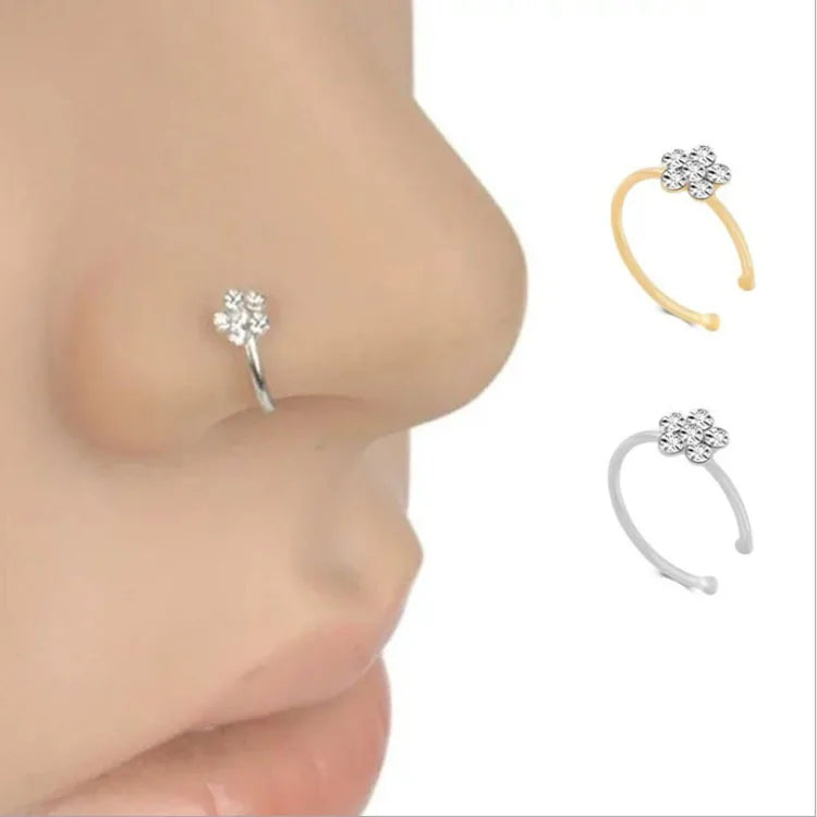 Nose Cuffs Jewelry Wholesale Septum Nose Non Piercing U Shape Gold Plated Clip on Nose Cuffs Rings for Women