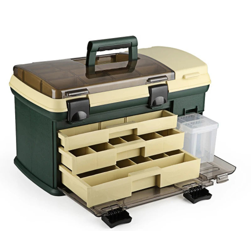 Large Capacity ABS Plastic Fishing Box for Stream and Lake Tackle Storage for Fake Bait Hook Accessories