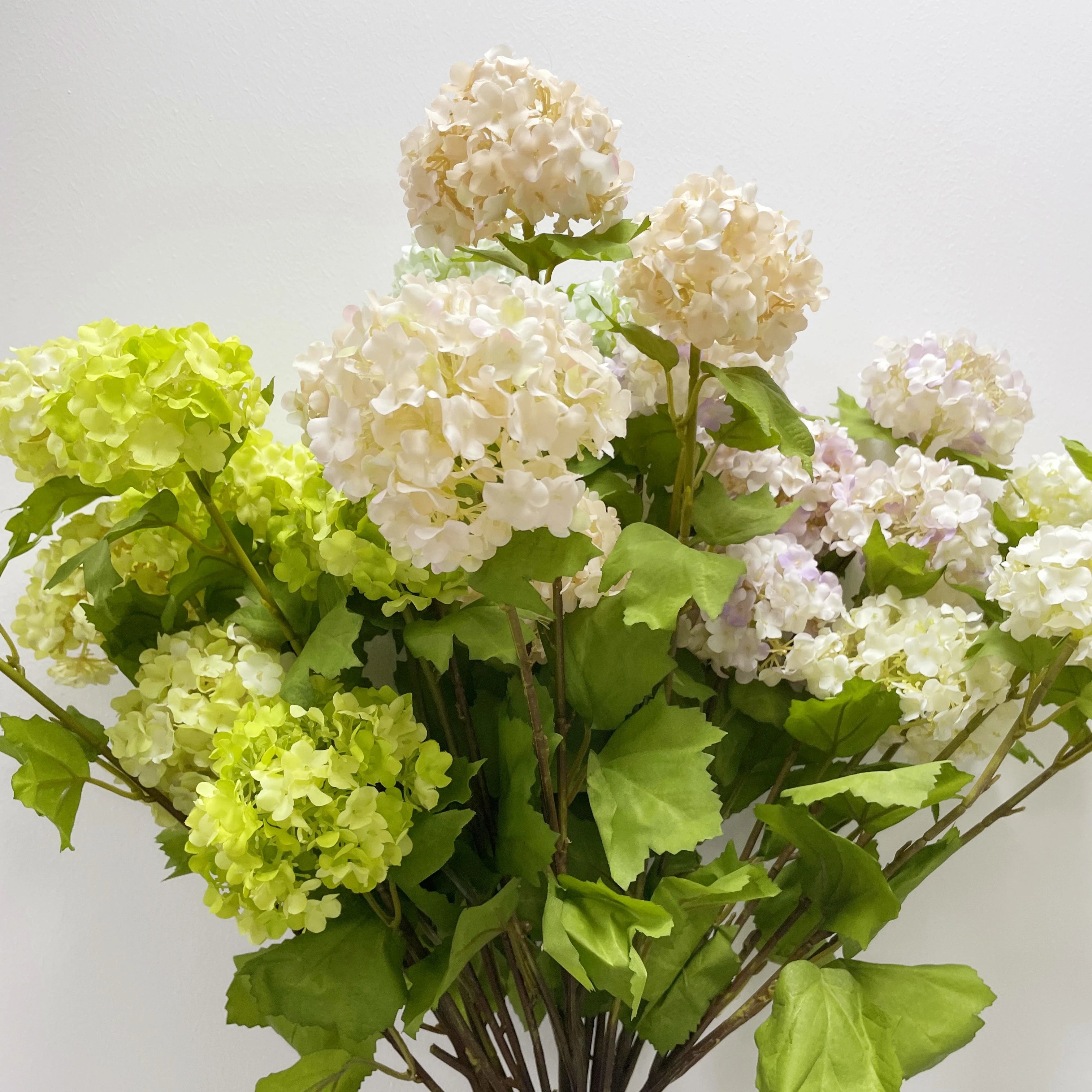 Vv291 Long Stem 5 Heads Hydrangea Flower Bouquet Artificial Flowers Silk Flowers for Wedding Decor Living Room Coffee Decor