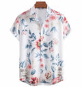 Custom Design Hawaiian Shirt for Men Summer Short Sleeve Shirt Men's Printed Graphic Floral Tops Beach Wear