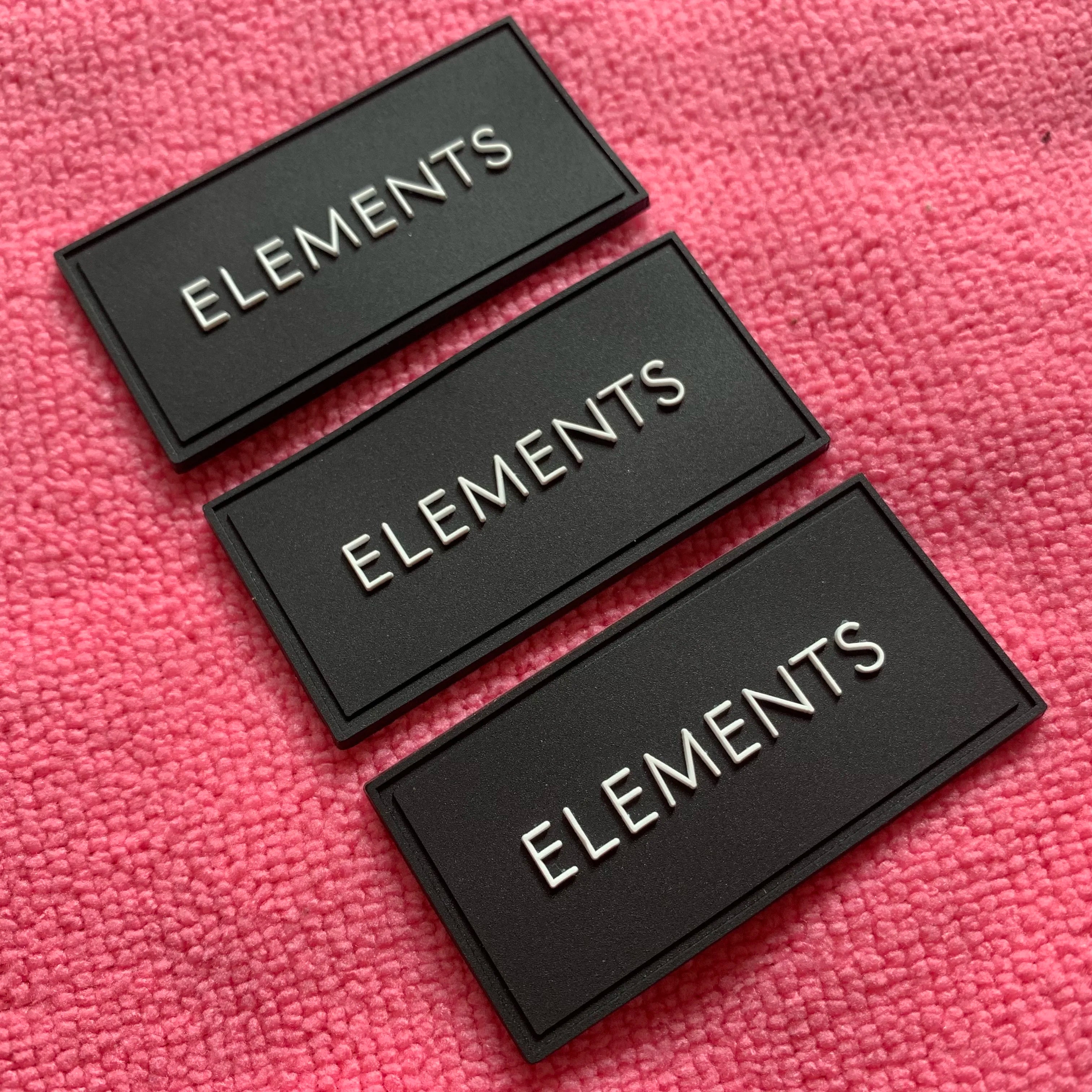 Clean Surface Waterproof Silicone Rubber Badgelow Price Convex logo PVC Rubber Patch With Sewing Dent