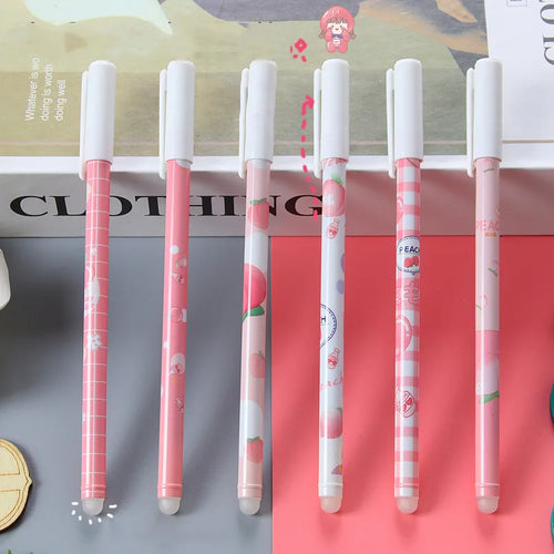 0.5mm Erasable Gel Pen Student Assignments Cartoon Cute Girl Heart Stationery Office Supplies Erasable Ballpoint Pen
