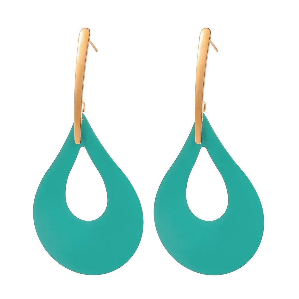 AA00885 European and American New Jewelry Earring Hollow Out Earrings Paint Drop Petal Earrings for Women