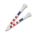Custom Logo 70mm 2-3/4 American Flag Bamboo Golf Tees Manufacturer of Golf Pegs and Tees