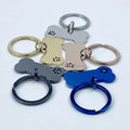 Stainless Steel Engraved QR Code Pet Name Dog ID Tag Military Dog Pet Safety Tag Key Ring Gifts for Him/Her