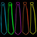 Pafu Party Funny Costume Jacket Clothes Shirt Accessories Novelty Ties Glow in The Dark El Wire Tie Led Light Up Ties
