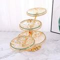 Best Selling Factory Luxury Design Home Small Decoration With Gold Sliver Handmade Glass Plate Set