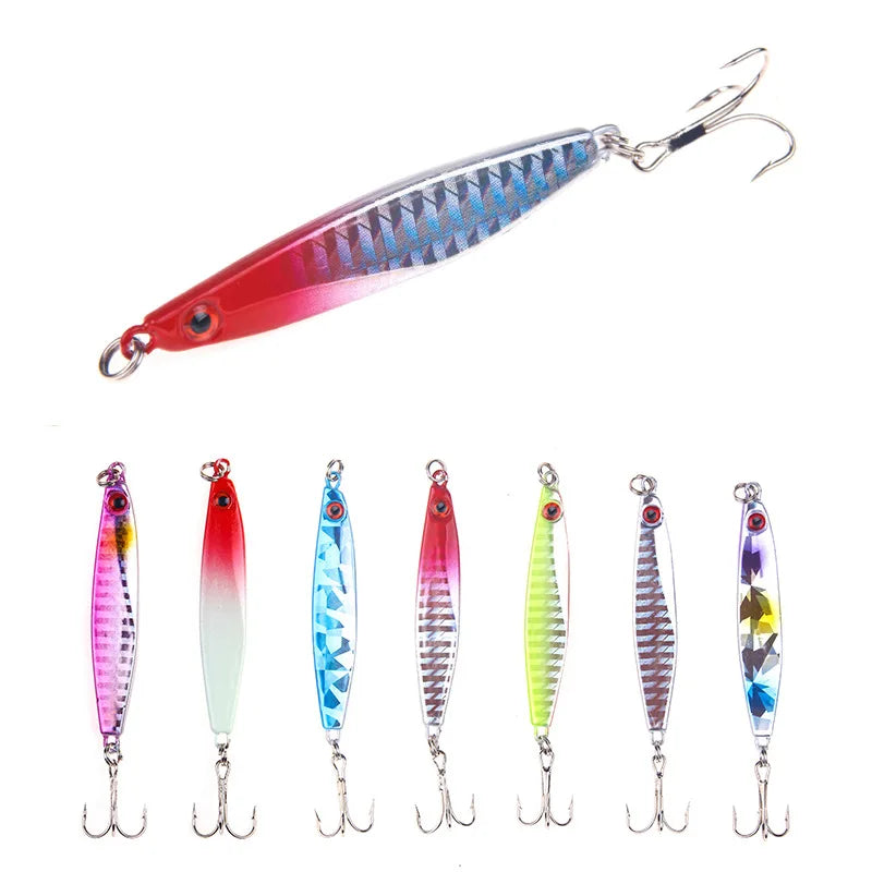 Luya Lure Simulation Metal Sinking Hard Lure IMA Sequined Iron Plate Fishing Lure