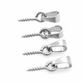 Stainless Steel Melon Seeds Buckle Sheep Eye Nails Closed Necklace Threaded Claw Nails Screw Peg tails Pendant