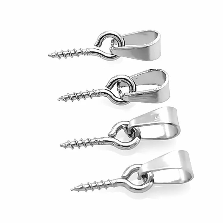 Stainless Steel Melon Seeds Buckle Sheep Eye Nails Closed Necklace Threaded Claw Nails Screw Peg tails Pendant