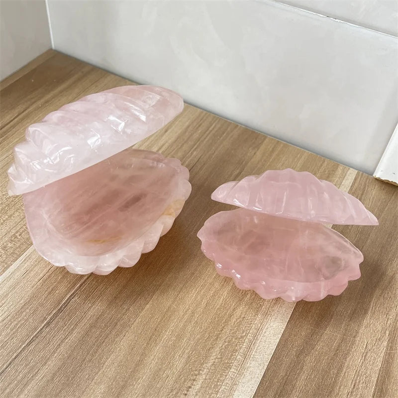 Wholesale Natural Crystal Conch Shell Carving Crystal Rose Quartz Shell for Decoration