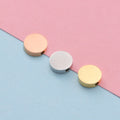 Custom Logo Beads DIY 10MM Flat Spacer Beads Stainless Steel Beads for Jewelry Making