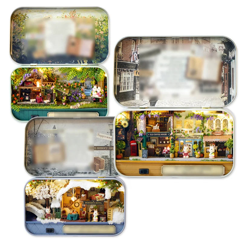 Miniature DIY Wooden for Dollhouse for Kids New Style Educational Toy Easy to Assemble with Accessory Kit