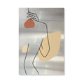 Minimalist Woman Face Sketch Line Drawing Paintings Modern Wall Art Printed on Aluminum Abstract Painting for Decor