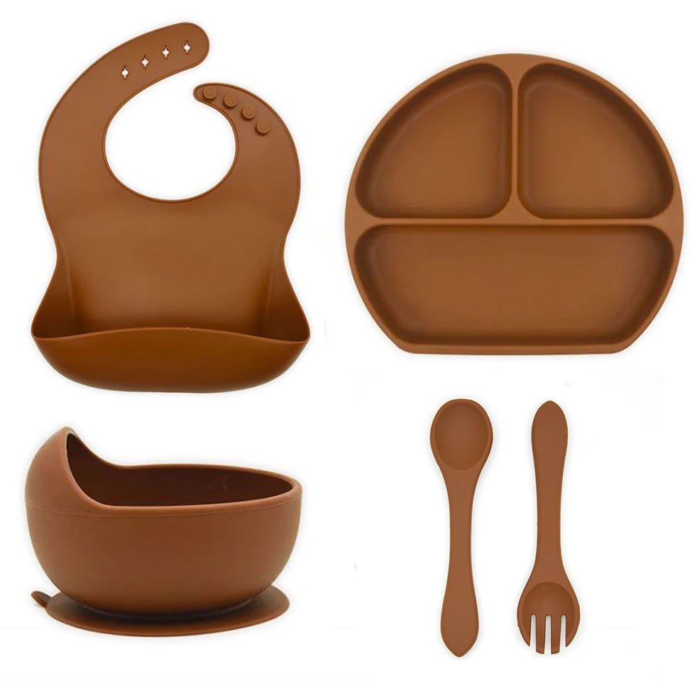 Nontoxic Baby Feeding Set Dishwasher Safe Durable Other Baby Feeding Product Easy to Clean Silicone Feeding Set
