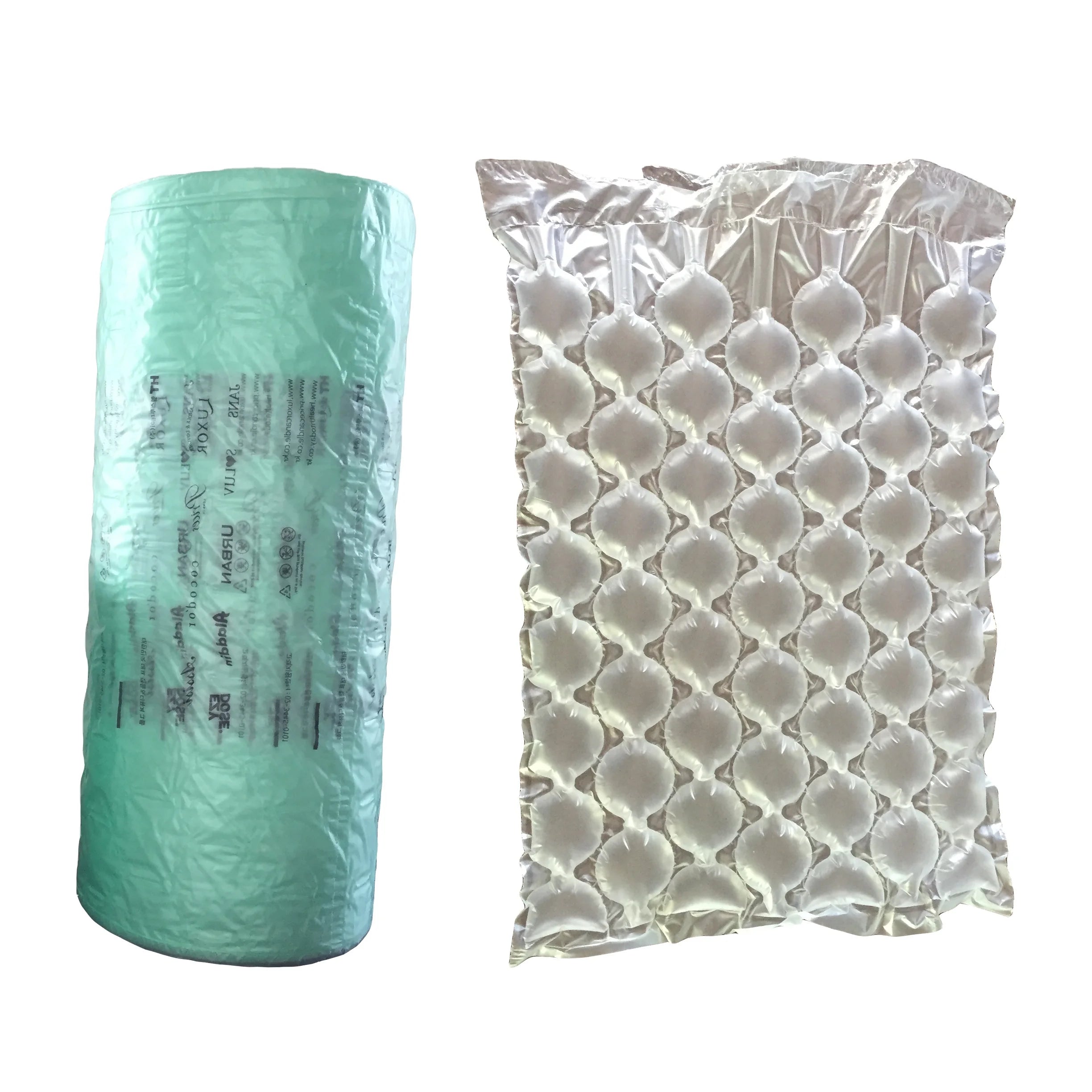 Custom Shockproof Eo-friendly Plastic Air Cushion Bubble Film Wrap Roll/Protective Air Packing Bubble Bags Film