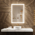 Customizable Rectangle Hotel Renovation LED Wall Mounted Bathroom ETL JA8 Certificate Waterproof Illuminated Anti-Fog Touch